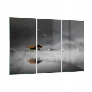 Obrázok na skle 165x110 Hut Fog Swamp
