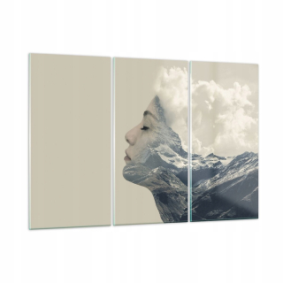 Obrázok na skle 165x110 Graphics Woman Mountain