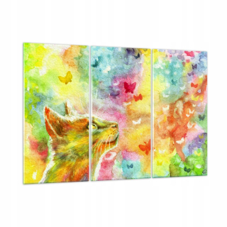 Obrázok na sklenenom mačke Butterfly Color GCE165X110-2920