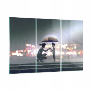 Obrázok na skle 165x110 Manga Umbrella Help