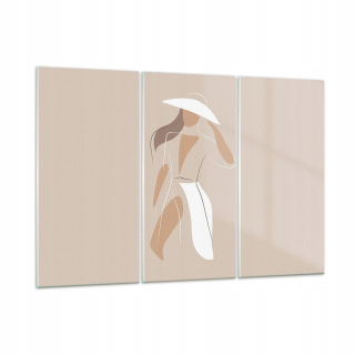 Obrázok na skle 165x110 Minimalizmus žena Pastel
