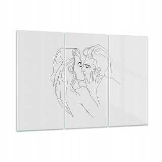 Obrázok na skle 165x110 Kiss Sketchar pár