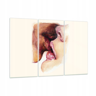 Obrázok na skle 165x110 Kiss Lips Pár