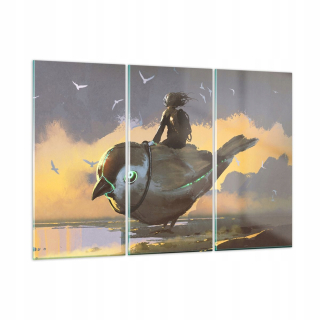Obrázok na sklenenom fantasy vták GCE165X110-3933