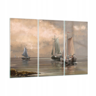 Obrázok na skle 165x110 Gray Bay plachty