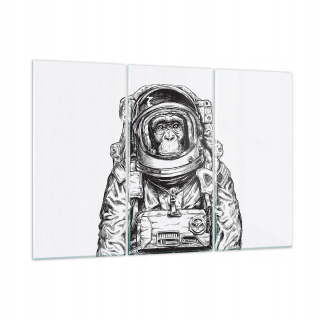 Obrázok na skle 165x110 šimpanzový astronaut kresba