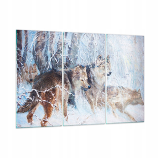 Obrázok na skle 165x110 Wolf Winter Snow