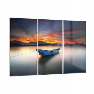Obrázok na skle 165x110 Sunset Boat