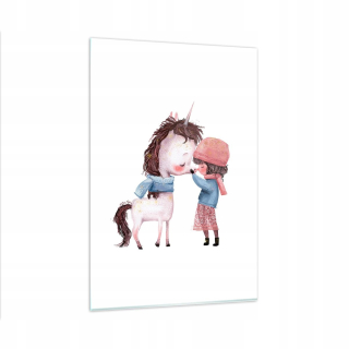 Obrázok na skle 80x120 Unicorn Girl