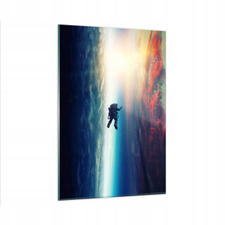 Obrázok na skle 80x120 Space Astronaut Planet