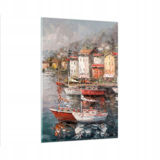 Obrázok na skle 80x120 Sea Port żagly
