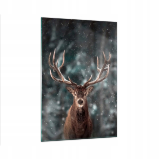Obrázok na skle 80x120 Cuckold Deer Winter