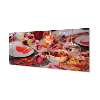 Obrázok na pohári vločiek srdca Rose Dinner 125x50 cm