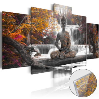 Obrázok na sklenenom akryle - jesenný Buddha - 100x50