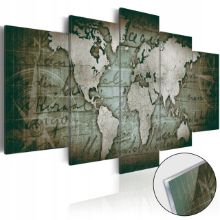 Plaxi Glass Obrázok: Retro mapa 200x100 [cm]