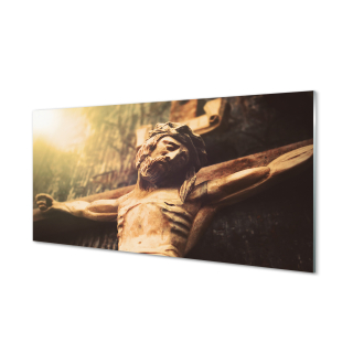 Obrázok na akrylovom skle Ježiš vyrobený z dreva 120x60 cm