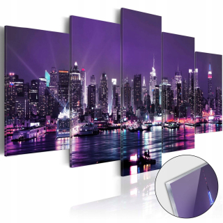 Obrázok na sklenenom akryle - Purple Sky - 200x100