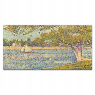 Moderná maľba 120x60 Seine lodí