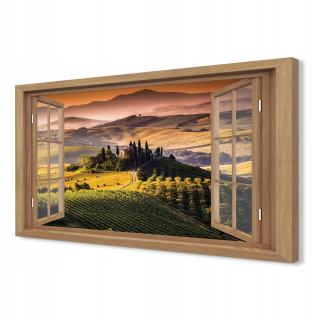 Obrázkové okno na plátne 3d 120x80 Toskánske vinice