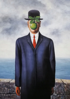 Ropný obrázok syna človeka - René Magritte