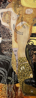 Olejový obrazový hadice Gustav Klimt + Zlatá farba