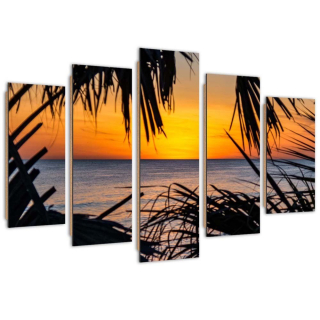 Päť -časový panel s obrázkom Deco, more je asi