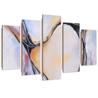 Päť -časový panel s obrázkom Deco, pastelová Abstra