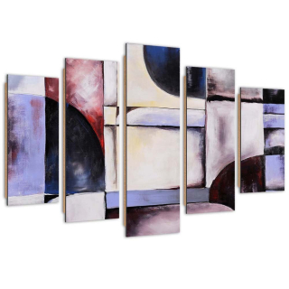 Päť -časový panel s obrázkom Deco, pokoj s farbou -
