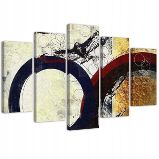 Obrázok Triptych Abstrakcia kruhu pre kanceláriu 200x100