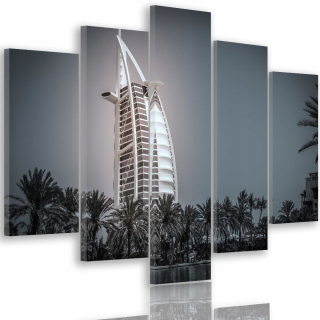 Obrázok na plátne 5 dielov Dubaj Hotel Burj 200x100