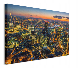 Jason Hawkes London in Night Picture Canvas 80x60 cm