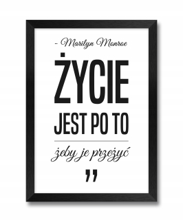 Obrázok na stenu s citátom od Marilyn Monroe A4