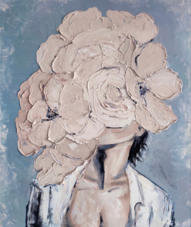 Picture Reproduction Face in Flowers Woman 120x80