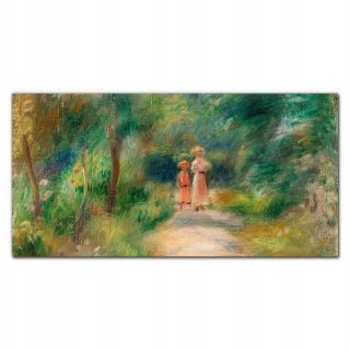 Picture Glass Forest Path Woman Dieťa 140x70
