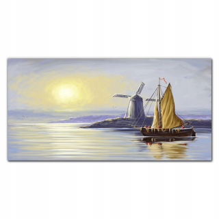 Obrázok sklenený morský mlyn Sun 140x70 cm