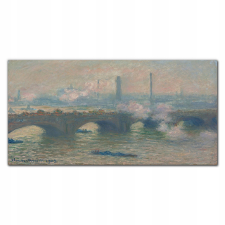 Waterloo Glass Picture Bridge Grey Coins 140x70 cm