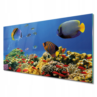 Obrázok sklenených rýb Coral Reef 140x70