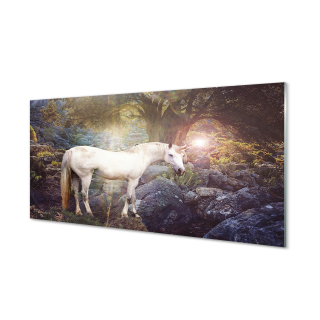 Obrázok akrylové sklo jednorožec v lese 140x70 cm
