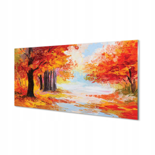 Obrázok akrylové sklo jesenné listy 140x70