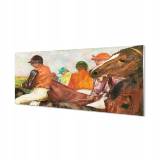 Foto -na sklenených jazdcoch koní závod 125x50 cm