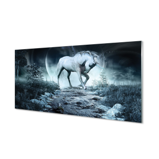 Obrázok akrylové sklo les Unicorn Moon 140x70