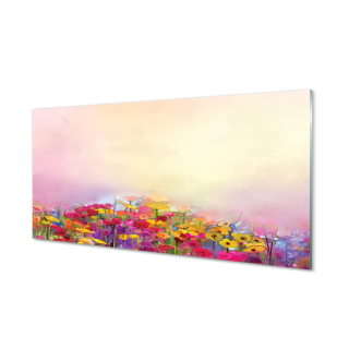 Obrázok akrylové sklo Obrázok kvety obloha 120x60 cm