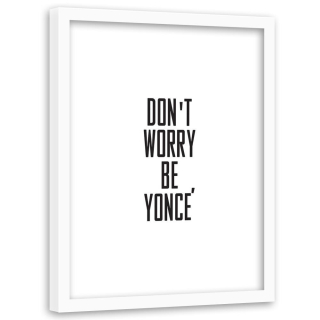 Obrázok biely motivačný rámec, nebojte sa 80x120