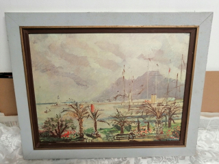 Maľovanie v stredomorskej krajine Palm Frame Bay