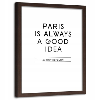 Obraz s bronzovým rámom Paris je dobrý nápad 80x120