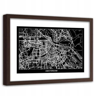 Obrázok v rámci plánu mesta Amsterdam 120x80