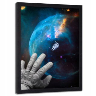 Obrázok v ráme moderného vesmíru Cosmonuci 40x60