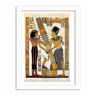 Obrázok v bielom rámci egyptské hieroglyfy 60x90