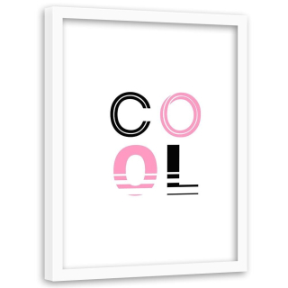 Obrázok v bielom ráme nápis Cool 80x120