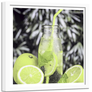 Obrázok v rámci bieleho Mojito Lemon Frame 80x80